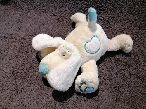 Doudou peluche chien jaune