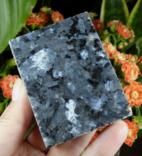 Bloc Granit Beaux Reflets Bleus 7x5.5cm minéral collection déco presse papier