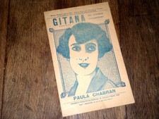 Gitana recueil de 5 chansons pour chant seul 1925 Paula Chabran