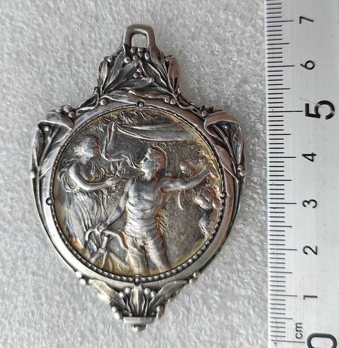 Medaille argent theme cyclisme - medaille,