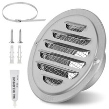 Grille Aeration Ronde 80mm Inox avec Métallique Fine Maille pour Cuisine Sall...