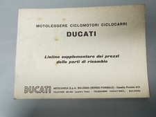 Original Ducati 1963 Prix Liste Supplément Livre De Pièces Détachées Moto Moped