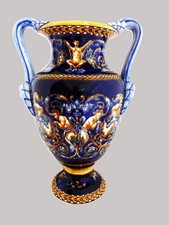 Vase balustre en faïence de