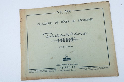 Dauphine gordini 1958 renault - 1958,