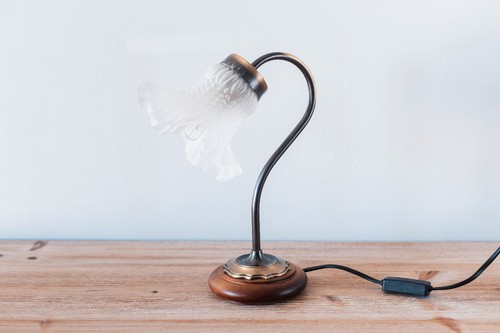 Lampe table massive vintage - de,