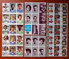 Panini FOOTBALL 79. 4 planches rares et originales, 45 images. Très bon état.