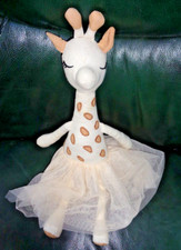 GB3/ DOUDOU PELUCHE CYRILLUS LIN GIRAFE TUTU BEIGE MARRON  35CM KOM9