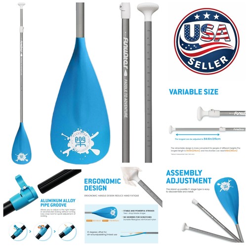 Adjustable aluminum sup paddle - aluminum,