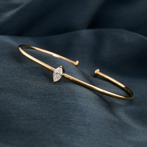 Bracelet jonc riche jaune - bracelet,
