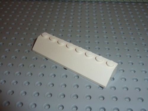 Lego white slope brick 4445 - lego,