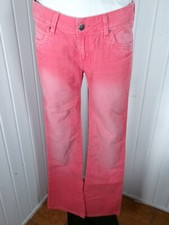 Pantalon velours rose délavé LEVIS 572 taille basse bootcut w29 L34 38 strass