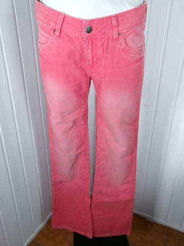 Pantalon velours rose délavé