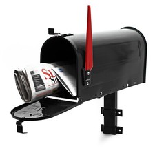 US Mailbox Boite aux lettres Design américain Noir Montage au mur Poste
