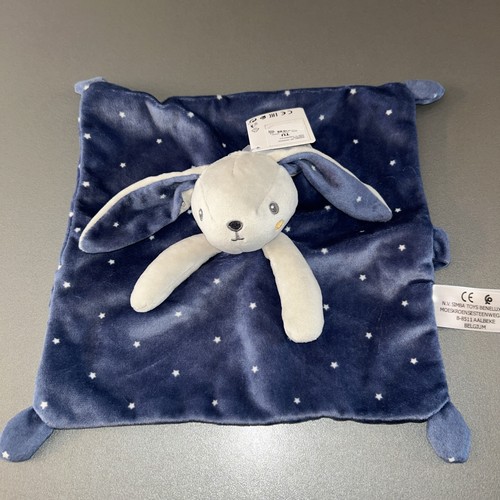 Doudou plat lapin - doudou, bleu