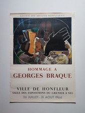 Georges Braque Affiche Exposition Hommage 1964  Honfleur Imp Mourlot Exhibition 