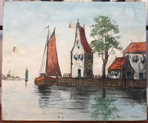 Tableau restaurer signé - tableau,