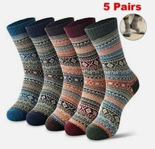 5/10 paires de chaussettes thermiques nordiques homme hiver chaud épais marche randonnée chaussette chuncky