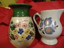 décor maison vintage an 50 vase terre cuite  griffé espagne et pichet =SOLOGNE