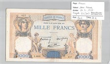BILLET FRANCE - 1000 FRANCS -