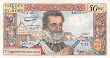 50 Nouveaux Francs Henri IV