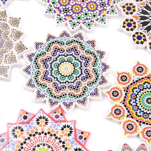 Moroccan zellige coasters set - moroccan,