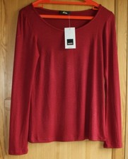 TEE SHIRT Femme Marque MIM - Couleur bordeaux taille S Manches longues col rond