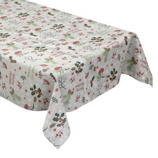 KEVKUS Nappe de Table en Toile Cirée P1034-2 Noël Joyeux Noël Carré Rond Oval