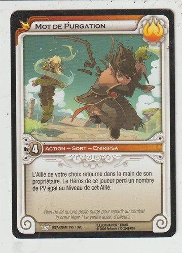 Carte wakfu tcg mot - carte,