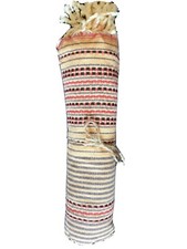 DRAP DE PLAGE, FOUTA. 100x200cm. NEUVE, RAYURES ORANGE BLEU NOIRE...100 % COTON