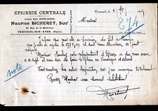 VERNEUIL-sur-AVRE (27) EPICERIE "ROBERGEL / Maurice BICHERET Succ" en 1929