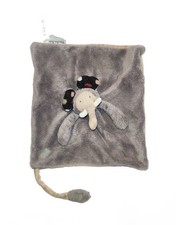 Doudou plat éléphant gris