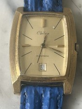 CHILEX MONTRE HOMME PLAQUE OR TONNEAU RECTANGULAIRE AUTOMATIQUE