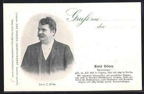 Carte postale chanteur