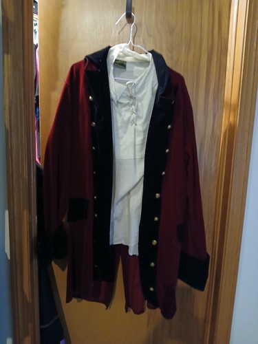 Halloween costume pirate red - costume,