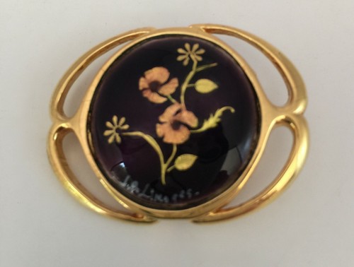 Broche florale relief - broche, en