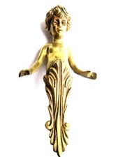 Décoration de lustre ou pendule, Chérubin Angelot bronze, Acanthe: Napoléon III