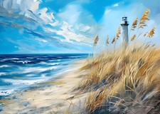 Affiche phare côtier art