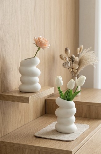 Vase plastique torsade - plastique,