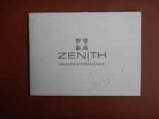 ZENITH LIVRET GARANTIE et ADRESSES DE SAV INTERNATIONALES