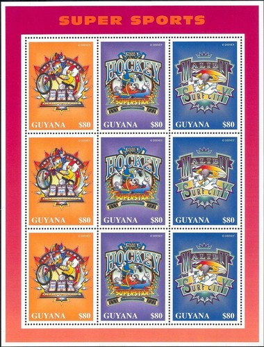 Guyana 1996 disney donald - disney, duck