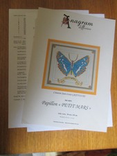 Grille Point de Croix Originale Anagram : Papillon "PETIT MARS" ref. A975