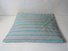 ancien oreiller en plume linge de maison toile coton vintage 62x59cm .