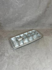 Bac à glaçons en aluminium argenté vintage | Design industriel vintage 1950