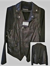 Veste Cuir D'agneau Bi-matière American Rétro Taille 38