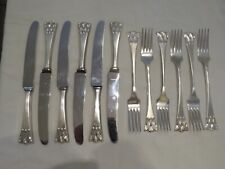 J.TOSTRUP BRUDEKRONE 6 COUVERTS DE TABLE METAL ARGENT DECOR A LA COURONNE TTB