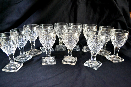 Verres début xix cristal - 12, e