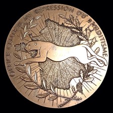 MEDAILLE Police OCRB du Chef De L’office Central De Répression Du Banditisme