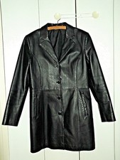  SUPERBE VESTE FEMME EN CUIR  VÉRITABLE NOIR T 38-40  ETAT NEUF !!!