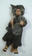 sorcière,Halloween ,30 cm,objet de légende, poupée, witch noir G7