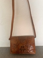 artisanat Sac vintage en cuir véritable de crocodile – Années 90 